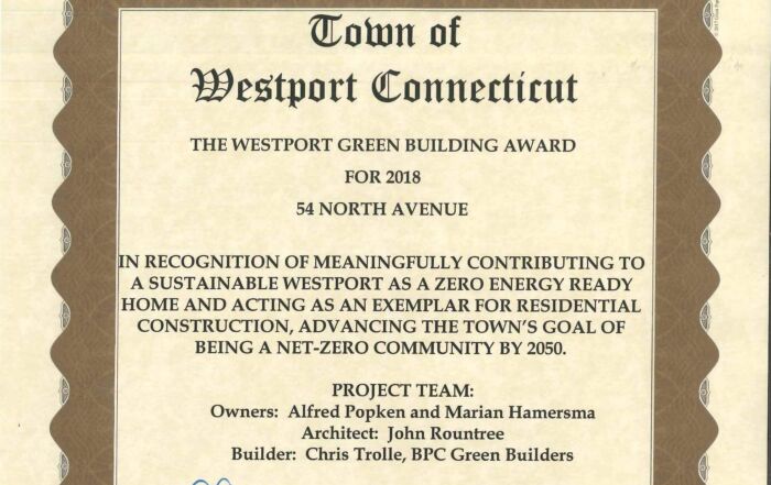 Westport green award crpd